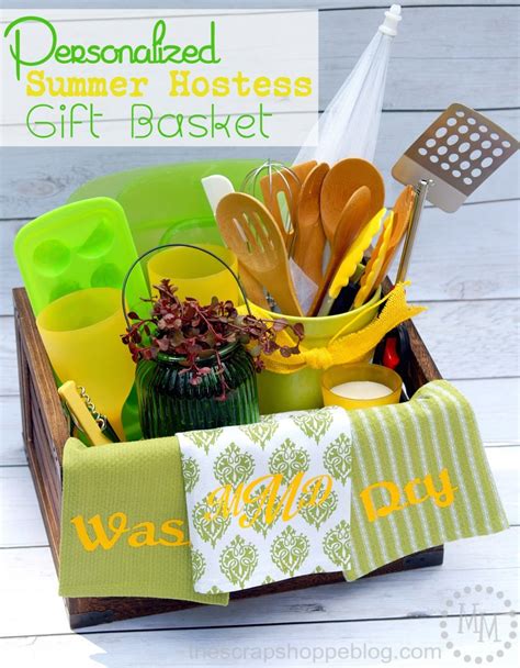 Gifts for famillies as well! Personalized Summer Hostess Gift Basket - The Scrap Shoppe