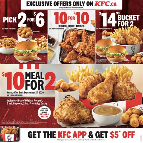 In a large saucepan, combine the vegetable stock, onion, rosemary and thyme; KFC Canada Mailer Coupons (Ontario), until September 27, 2020