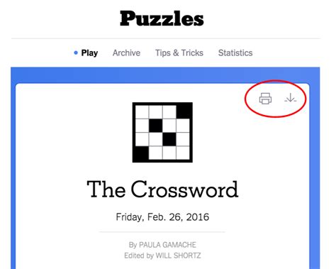 Check spelling or type a new query. New York Times Daily Crossword Puzzle Printable ...
