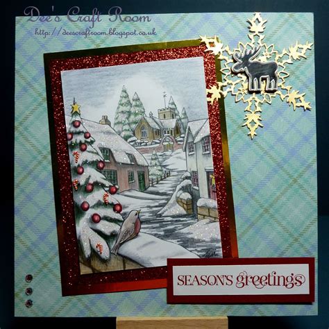 A clean and simple christmas card! Dee's Craft Room: A Robin's Christmas