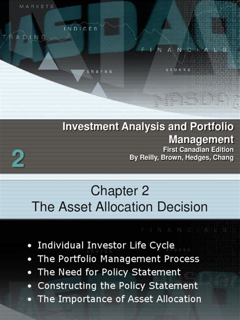 Since the inception of the us comprehensive capital analysis and review (ccar) exercise, we have seen financial institutions make significant investments in quantifying and managing risk. C02_Reilly1ce Chapter2 Investment Analysis and Portfolio ...