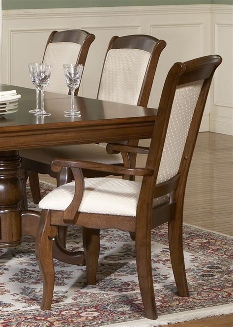 Plus, the curved lines of the seats helps to soften a rough and tough. Louis Philippe Double Pedestal Table 7 Piece Dining Set in ...