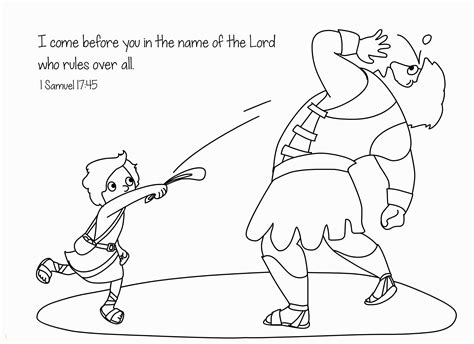 Or sometimes you just need to fill in those last five minutes before the end of class. David and Goliath Coloring Pages for toddlers ...