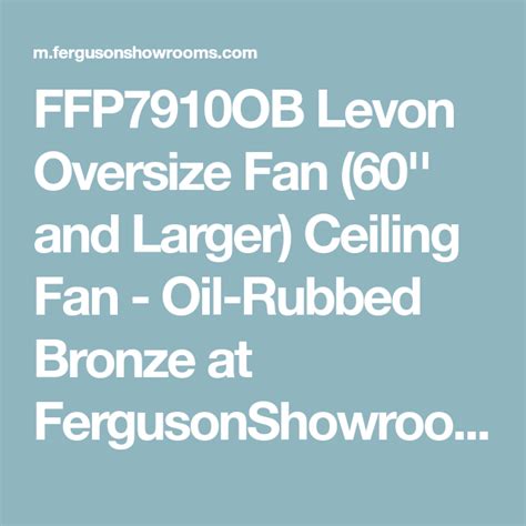 While ceiling fans with lights are more expensive than ceiling fans without lights, these are considered as investments for your home for the reasons mentioned above. FFP7910OB Levon Oversize Fan (60'' and Larger) Ceiling Fan ...