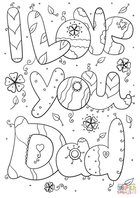 You can now print this beautiful i love you daddy kids coloring page or color online for free. I Love You Dad coloring page | Free Printable Coloring Pages