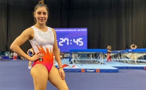 En la gimnasia de trampolín, se visualiza en el podio de tokyo 2020. Dafne Navarro, a una competencia del boleto para Tokio 2020