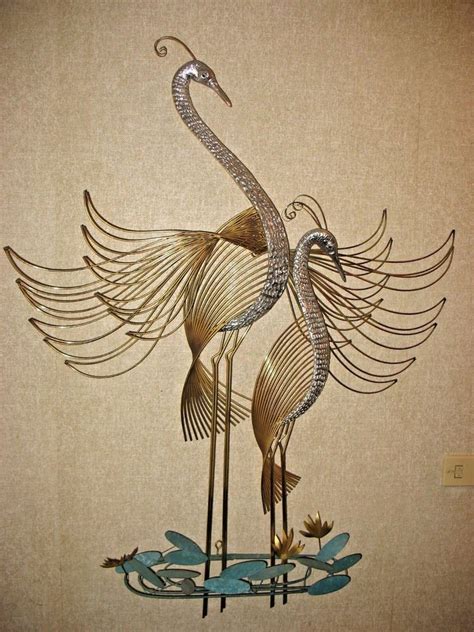 Collection by the happy collective. Vintage Mid Century Curtis Jere Birds of Paradise Peacocks ...