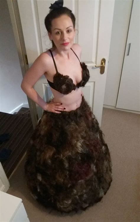 Female spread unshaved genitalia.png 7,390 × 4,910; British woman creates a dress made out of pubic hair - InqPOP!