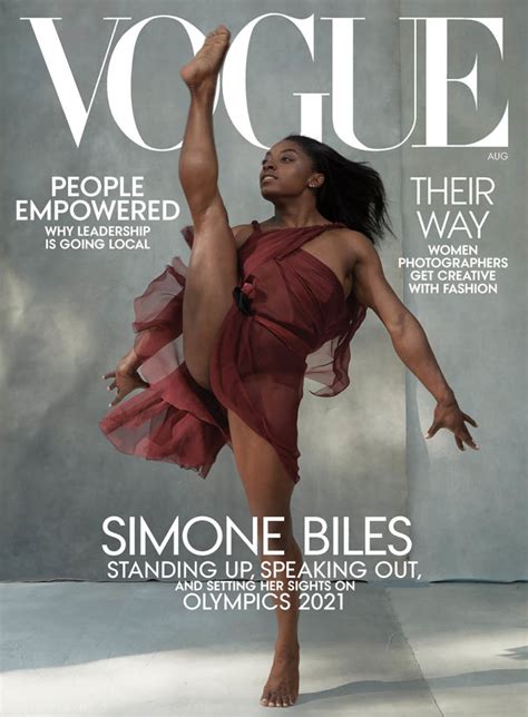 Gymnastics team at the upcoming olympic games in tokyo on sunday. Simone Biles covers Vogue US August 2020 by Annie ...