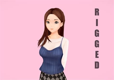 Maybe you would like to learn more about one of these? 3D model Rigged Anime Girl Character | CGTrader