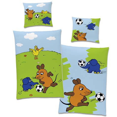 Sie hat weder falten noch graue haare, sondern begeistert bis heute ein publikum zwischen drei und 99 jahren. Linon Bettwäsche Die Sendung mit der Maus Fußball 135x200 ...