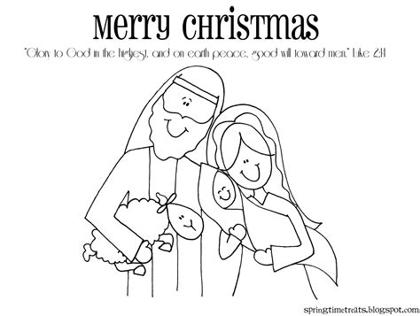 Is there a coloring page for baby jesus? Spring Time Treats: Christmas Nativity printable