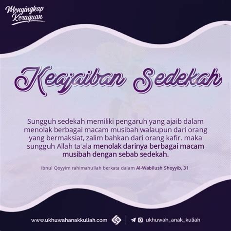 Posted on january 3, 2013 by bibah faza. UKHUWAH ANAK KULIAH on Instagram: "🔰 🔰 KEAJAIBAN SEDEKAH