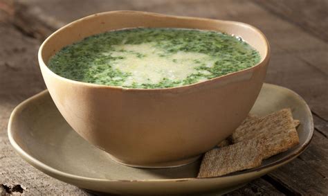 Tasty mustard greens are made with frozen mustard greens. Cream of Mustard Green Soup with Provolone Cheese ...