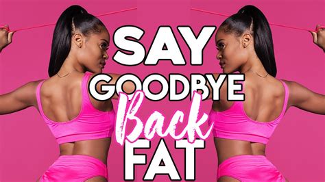 Keep your back straight and don't let it round. At Home Workout to Lose Back FAT and Bra Bulge for women ...