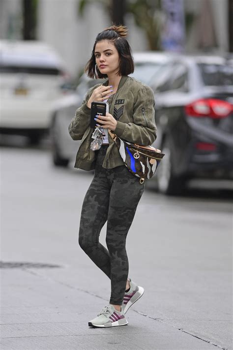 The theme of my channel will address celebrities. LUCY HALE Arrives at a Gym in Los Angeles 03/14/2020 ...