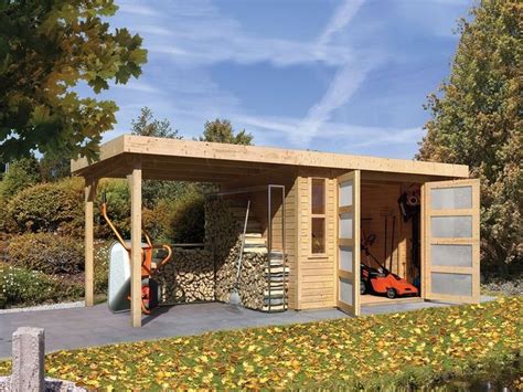 Sonnenlichtdurchflutetes flachdach gartenhaus aus nordischem fichtenholz. Karibu 19 mm Flachdach Gartenhaus Trundholm 1 | Gartenhaus ...