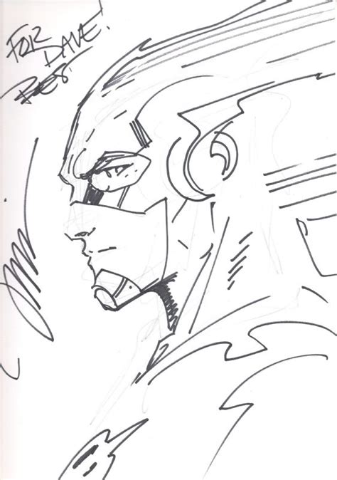 The line starts at the lower left side of the jaw, then moves up toward the horizontal construction line. The Flash - Jim Lee Comic Art | Sketches, Comic art, Jim ...