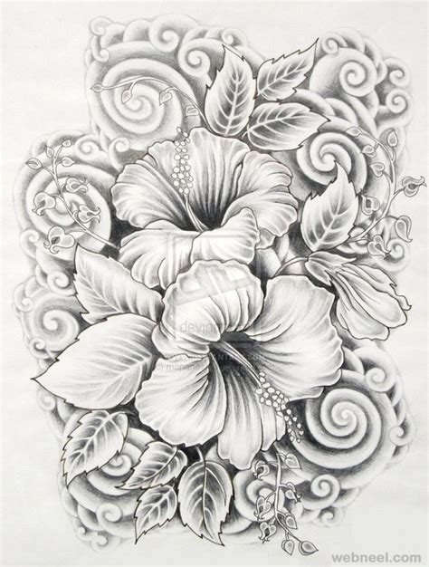 1350x1350 the best black and white 1899x2372 best spring flower garden clip art black and white sun snowjetco. Drawings Of Flowers Hibiscus 14