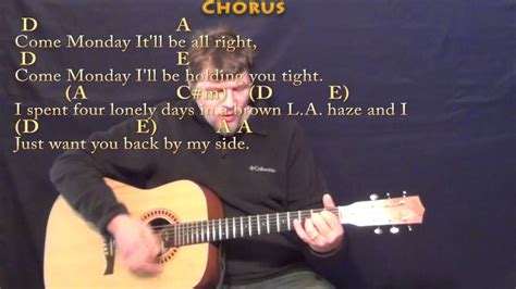 1 contributor total, last edit on jun 26, 2019. Come Monday (Jimmy Buffett) Strum Guitar Cover Lesson in A ...