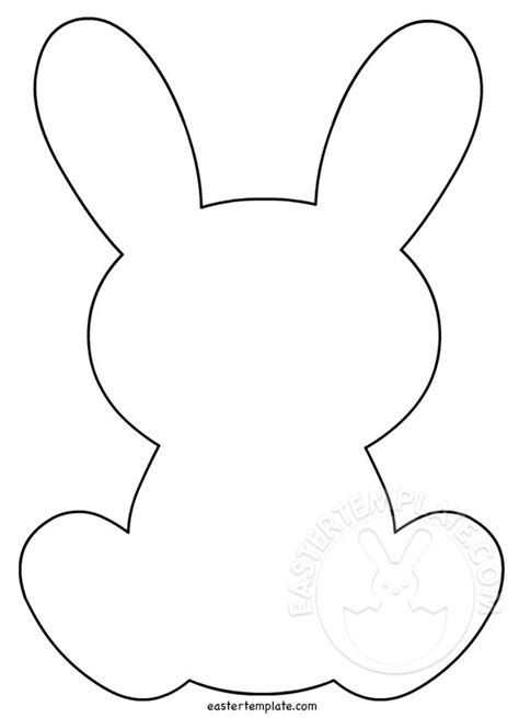 You will need a pdf reader to view these files. Rabbit Outline Template Printable | Easter Template