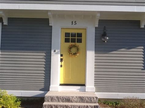 Receive the latest inspiration and advice. My newly painted yellow front door! Benjamin Moore yellow ...