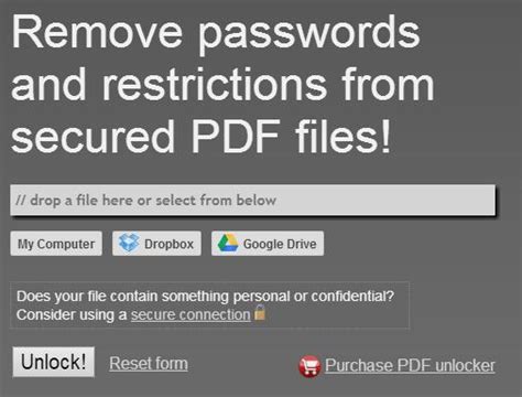 Try this app now for free! Top 6 Free PDF Password Remover Tools Online