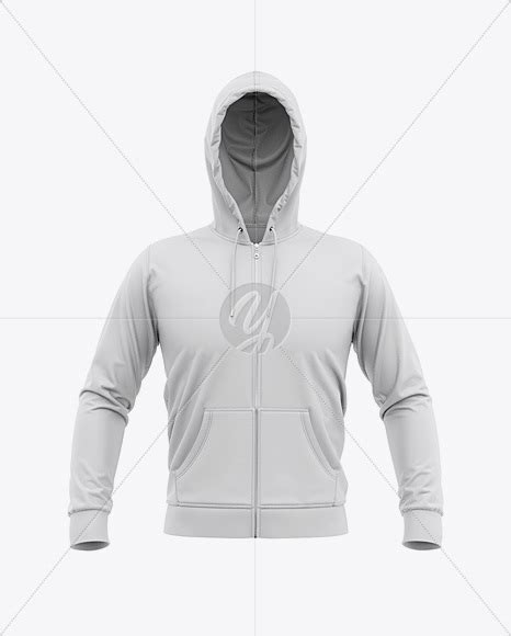Download Men's Full-Zip Hoodie Mockup - Front View in Apparel ...