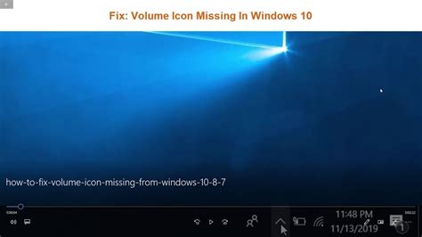 If either of these icons gets missing, you've trouble operating the machine. How To Fix Volume Icon Missing From Windows 10/8/7 - YouTube