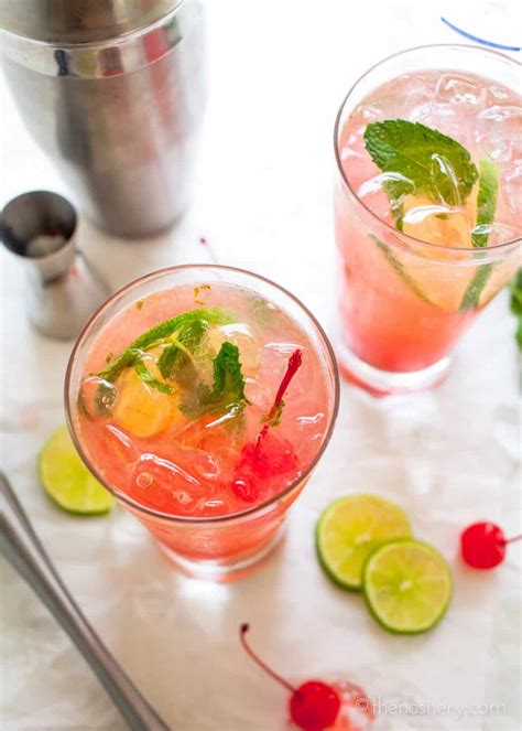 Try this limeade infused with mint! Cherry Limeade Mojito | The Noshery