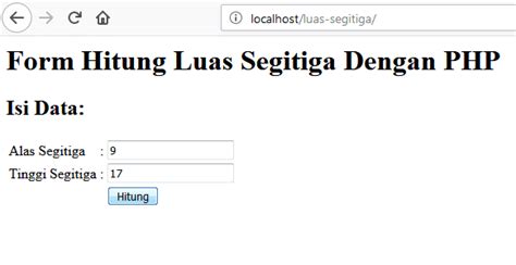 Check spelling or type a new query. Cara Menghitung Luas Segitiga Menggunakan PHP | Tutorial