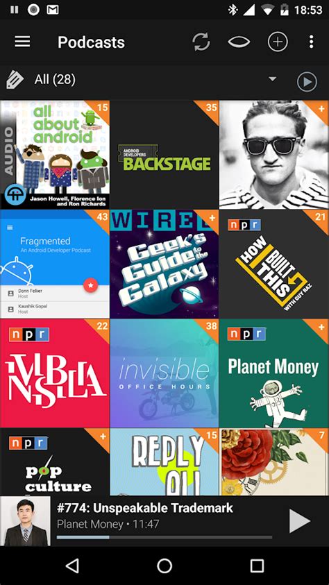 Pocket casts — free, redesigned, and now owned by npr and other public radio broadcasters — is one of the most popular podcast apps on android, and it sets itself apart with a modern interface that looks and functions superlatively. Podcast Addict - Android Apps on Google Play