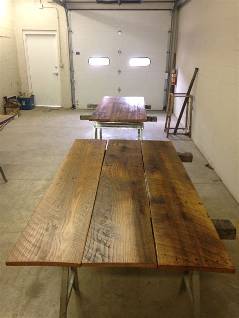 Maybe you would like to learn more about one of these? Churchill Downs wide plank table reclaimed wood | Plank ...