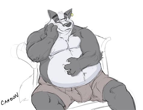 (both full body inflation, or just of individual body parts.) hungry badger by canson -- Fur Affinity dot net