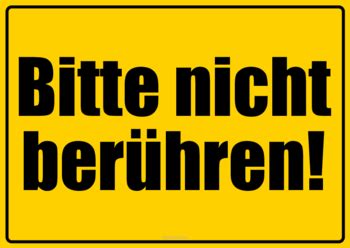 Aufkleber für den versand von. Schild, Bitte nicht berühren | Pdf-Vorlage zum Ausdrucken