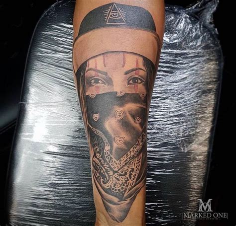 Family gangsta tattoo is free for download. Gangsta woman face tattoo. Bandana covering woman face ...