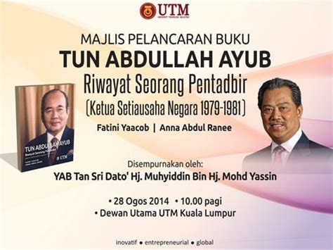 Pengarah, institut tadbiran awam negara (intan)  2018 . Majlis Pelancaran Buku Tun Abdullah Ayub: Riwayat Seorang ...