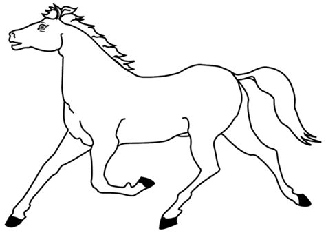 Le cheval a été domestiqué par l'homme, il y a très les chevaux ont une crinière, des sabots, ou un museau. Coloriage cheval au galop à imprimer