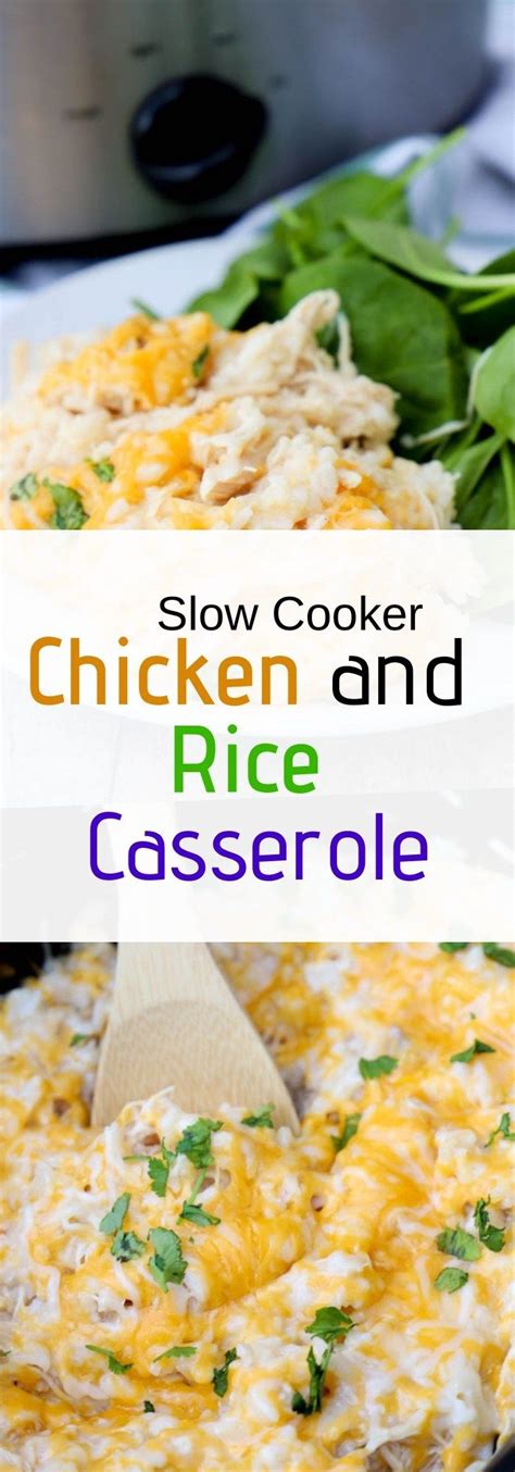 Creamy wild rice chicken soup with roasted mushrooms. Slow Cooker Chicken and Rice Casserole | Slow cooker ...