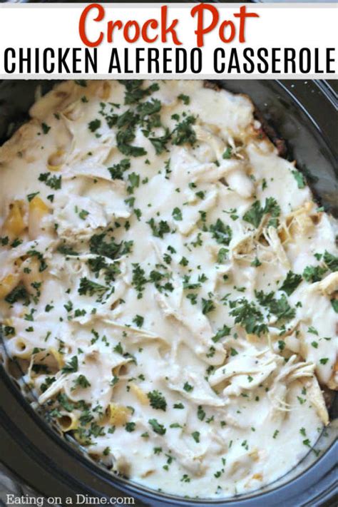 Cook on high for 1 more hour {covered}, or until done. crock pot chicken Alfredo casserole recipe - Chicken ...