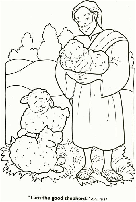 Bible coloring pages will help kids learn the bible stories in a fun way. Good Shepherd Coloring Pages Free - Coloring Home