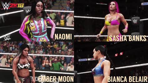 Smackdown women's championship match sasha banks vs bianca belair WWE 2K18 | Naomi & Ember Moon Vs Sasha Banks & Bianca ...