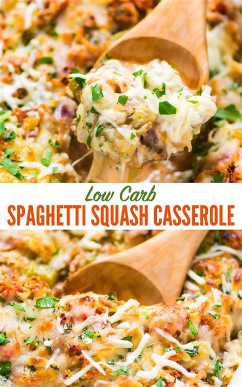 This healthy ground turkey casserole recipe is easy to throw together and you can even make it ahead of time! Healthy Low Carb Spaghetti Squash Casserole with ground ...