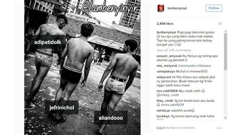 We did not find results for: Adipati Dolken, Jefri Nichol, dan Aliando Foto Topless Pakai Cangcut. Netizen: yang Kanan Semok ...