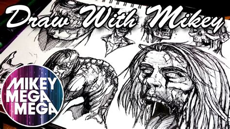 More images for mikeymegamega art » Oh Right It's Inktober!!...And More Zombies! - Draw With Mikey 32 - YouTube