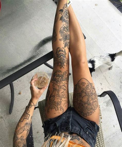 Thigh tattoo design is a tattoo idea that gives women that opportunity to express their beauty and both pictures above and below portray females with different skin colour which will make their tattoos. Thigh tattoos female - Tattoos and permanent makeup