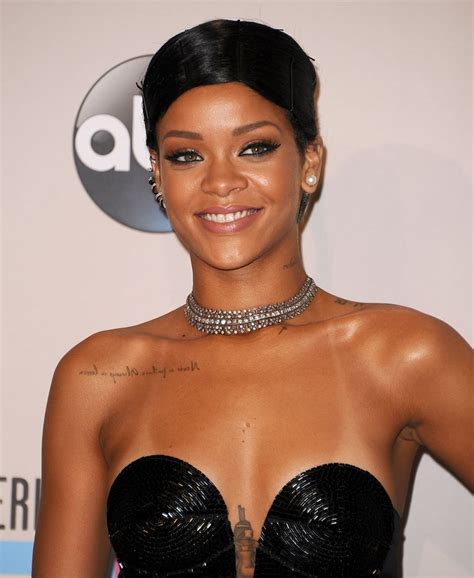 Rihanna got the tattoo in london on saturday and was spotted just outside a tattoo parlor with a bandage visible on her chest. Rihanna | Beautiful Celebrity Tattoos | POPSUGAR Beauty ...