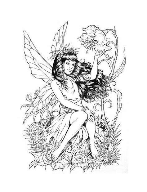 These coloring pages for adults are quite difficult but also suitable for older children. Coloring Pages Of Fairies For Adults - Coloring Home