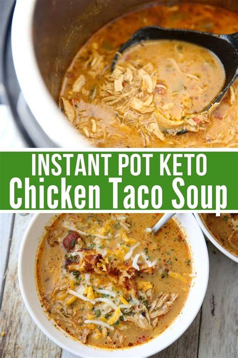 Dump it into your crock pot, set it and forget it! Best Keto Chicken Taco Soup Recipe (Instant Pot or Crock-Pot) | Recipe in 2020 | Low carb soup ...