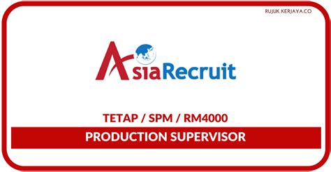 Production supervisors work directly with factory workers and oversee their activity and performance. Jawatan Kosong Terkini Agensi Pekerjaan Asia Recruit ...